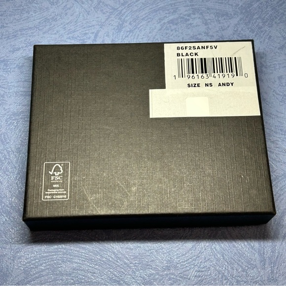 New Michael Kors Men’s Slim Billfold Bi-Fold Wallet Andy Black 86F2SANF5V NWT - Picture 5 of 17